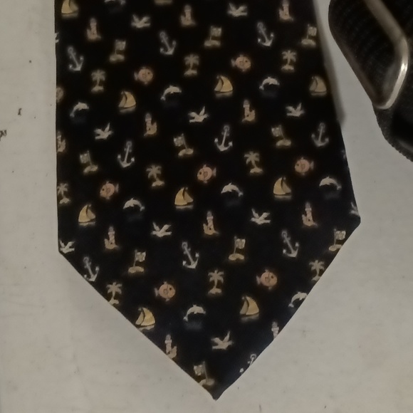 Salvatore Ferragamo, made in Italy, navy blue, cream, orange - Picture 3 of 3